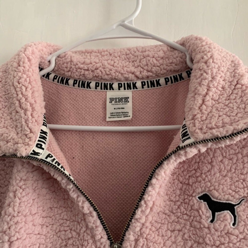 Light pink Sherpa half zip {brand: pink}